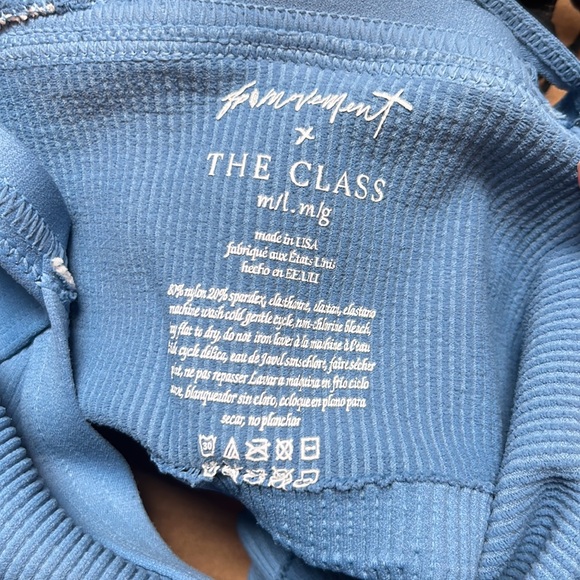 Free People Happiness Runs Strappy Back Crop Tank Blue NWOT XS/S or M/L - Picture 11 of 11